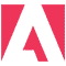 Adobe logo in pink