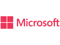 Microsoft logo in pink