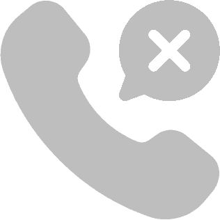 old telephone hand set with a text bubble showing X on it